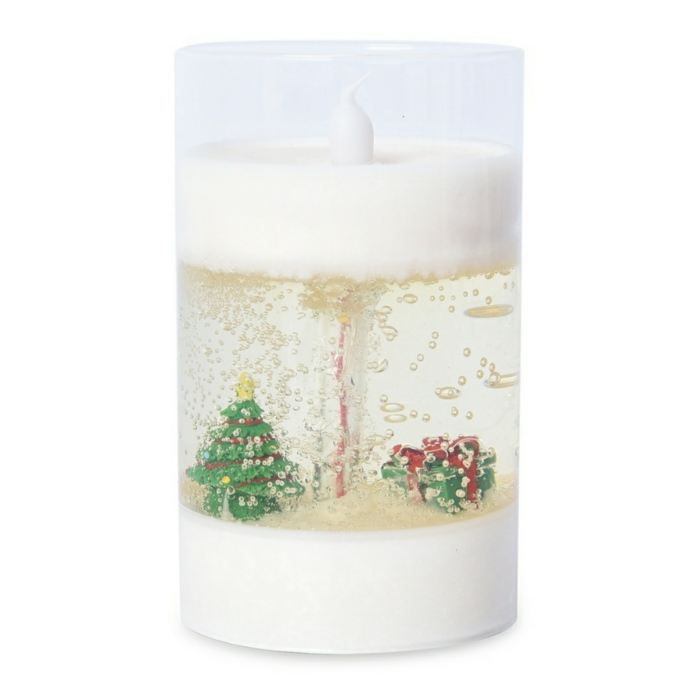 Realistic Flickering Wax & Gel Christmas Candle